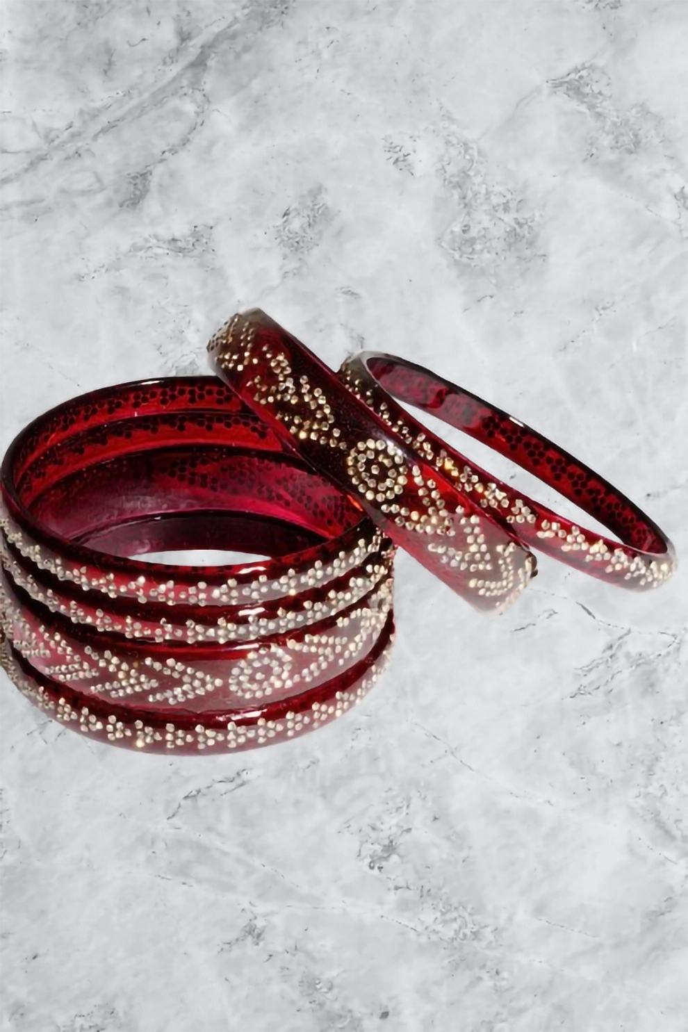 Maroon High perfomance Stone glass  Bangle